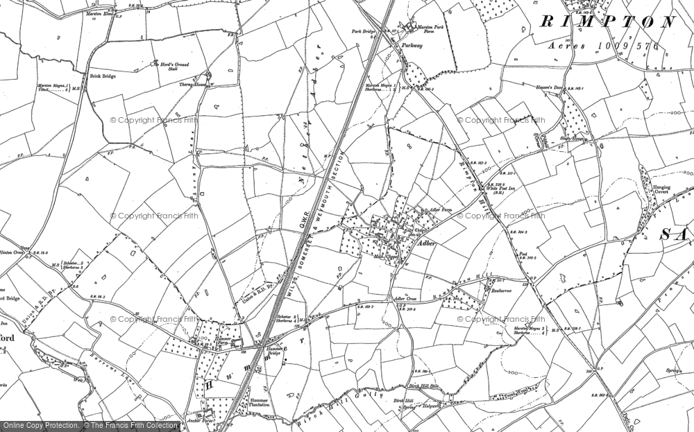 Old Map of Historic Map covering Birch Hill in 1890