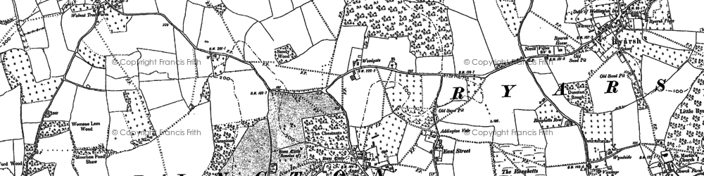 Old map of Addington in 1895
