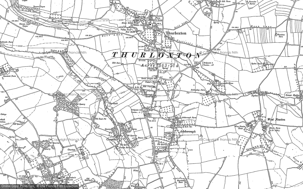 Old Map of Adsborough, 1887 in 1887