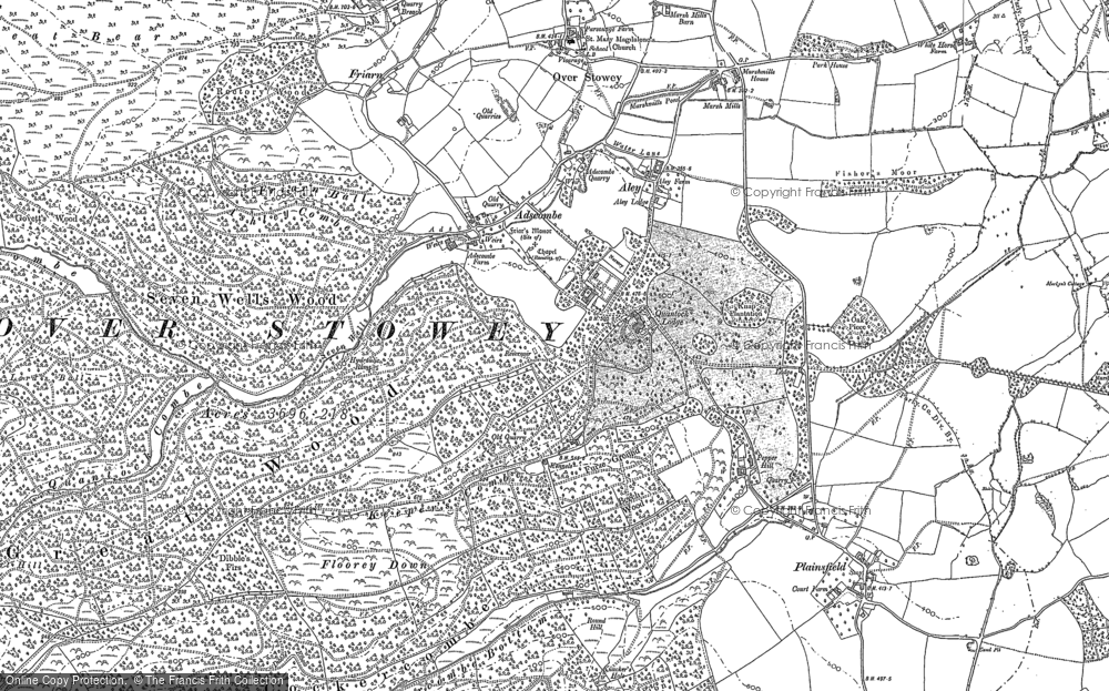 Old Map of Adscombe, 1886 in 1886