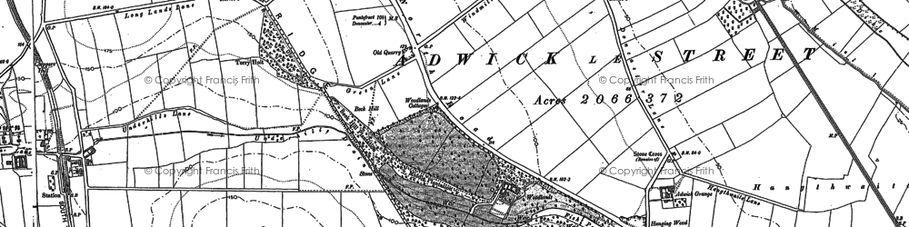 Old map of Adwick Grange in 1891