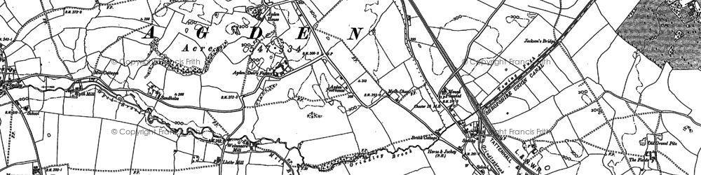 Old map of Agden Ho in 1909