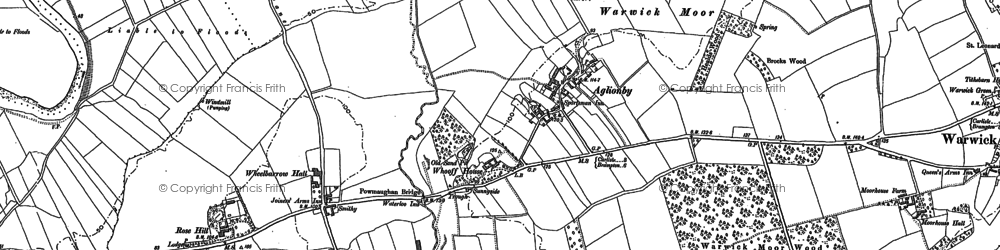 Old map of Aglionby in 1888
