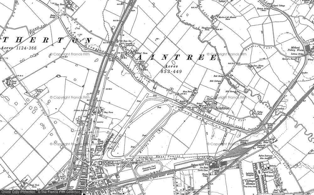 Old Map of Historic Map covering Old Roan Sta in 1906