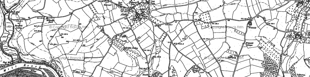 Old map of Aish in 1886