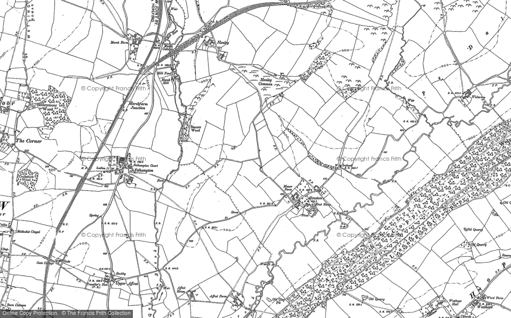 Old Map of Alcaston, 1883 in 1883