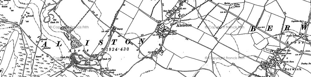 Old map of Alciston in 1898