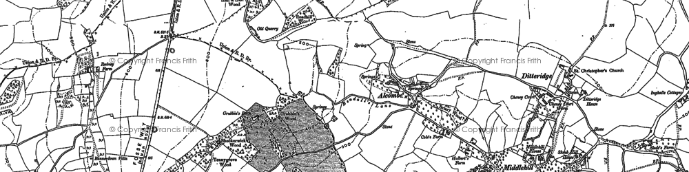 Old map of Alcombe in 1902