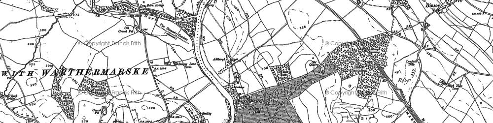 Old map of Aldburgh Hall in 1890