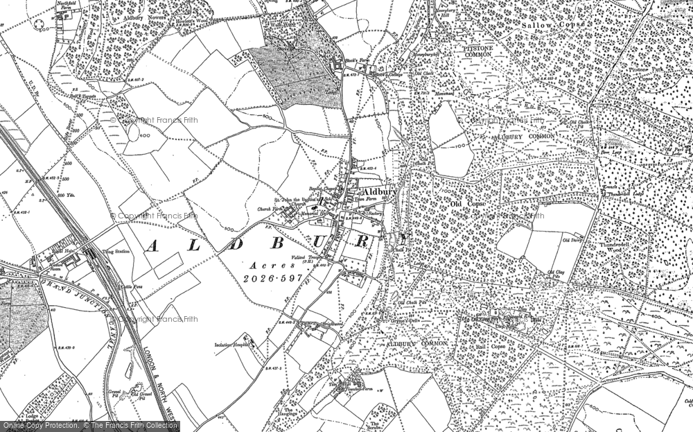 Old Map of Aldbury, 1897 - 1923 in 1897