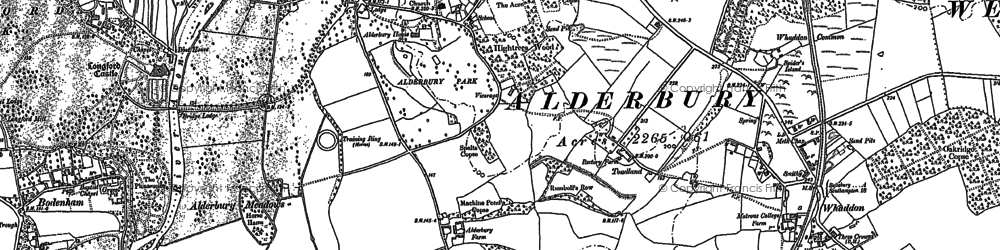 Old map of Alderbury Ho in 1900