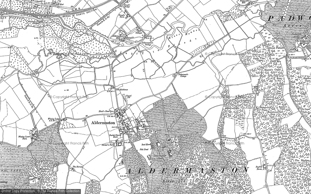 Old Map of Aldermaston, 1909 in 1909