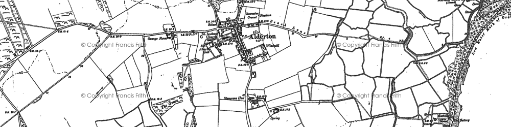 Old map of Alderton in 1902