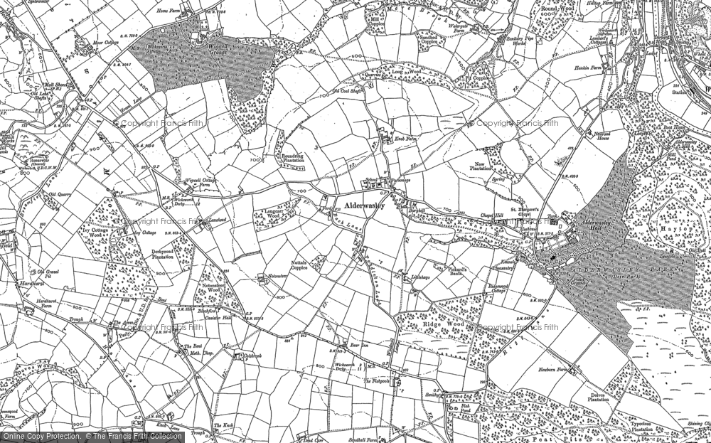 Old Map of Alderwasley, 1879 in 1879