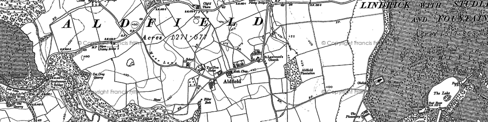 Old map of Aldfield in 1890