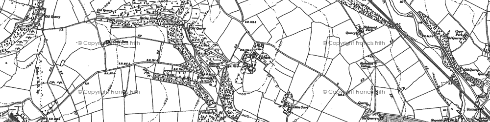 Old map of Aldon in 1883