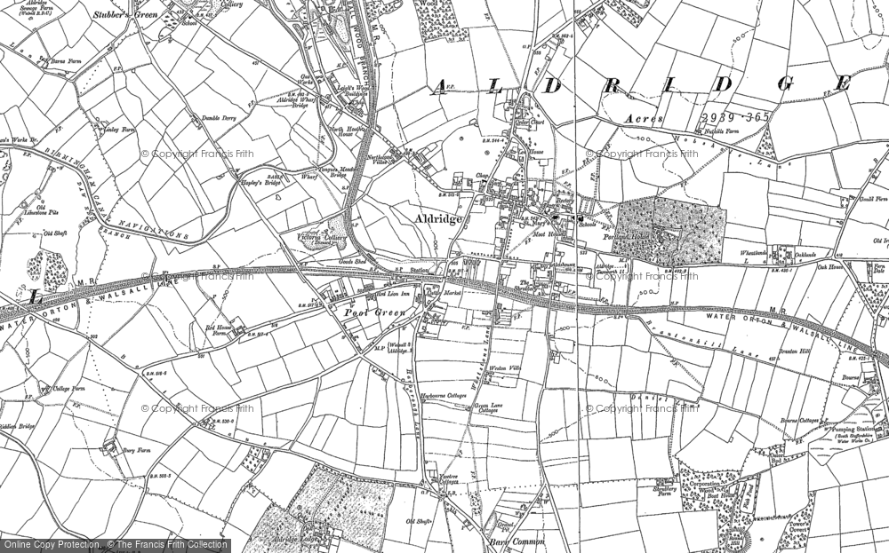 historic-ordnance-survey-map-of-aldridge-1883-1901