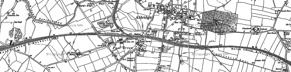 Old map of Aldridge in 1883