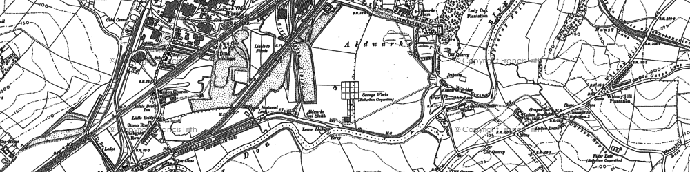 Old map of Aldwarke in 1890