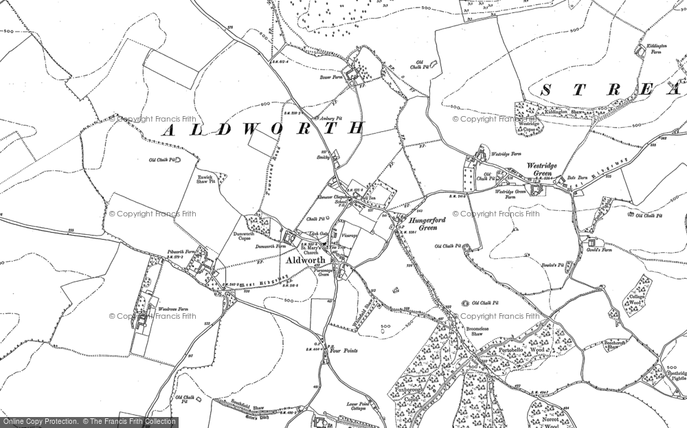 Old Map of Aldworth, 1898 - 1910 in 1898