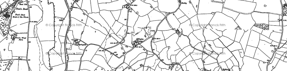 Old map of Alkington in 1899