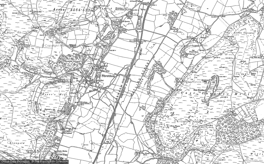 Old Map of All Stretton, 1882 in 1882