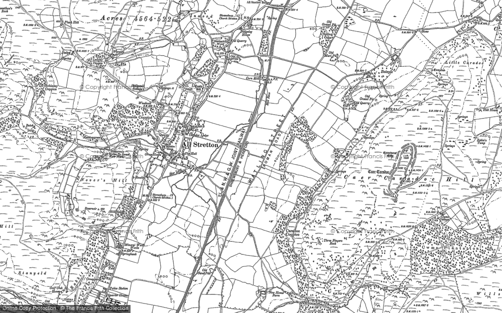 Old Map of Historic Map covering Cwms in 1882