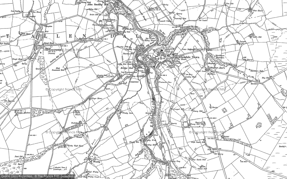 Old Map of Historic Map covering Wooley in 1895