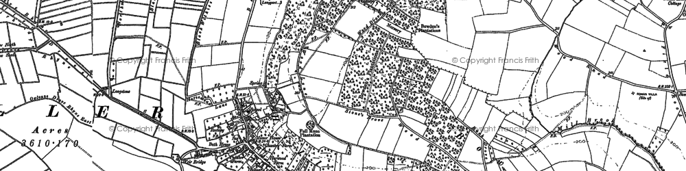 Old map of Aller in 1885