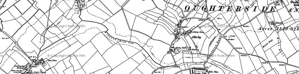 Old map of Allerby in 1923