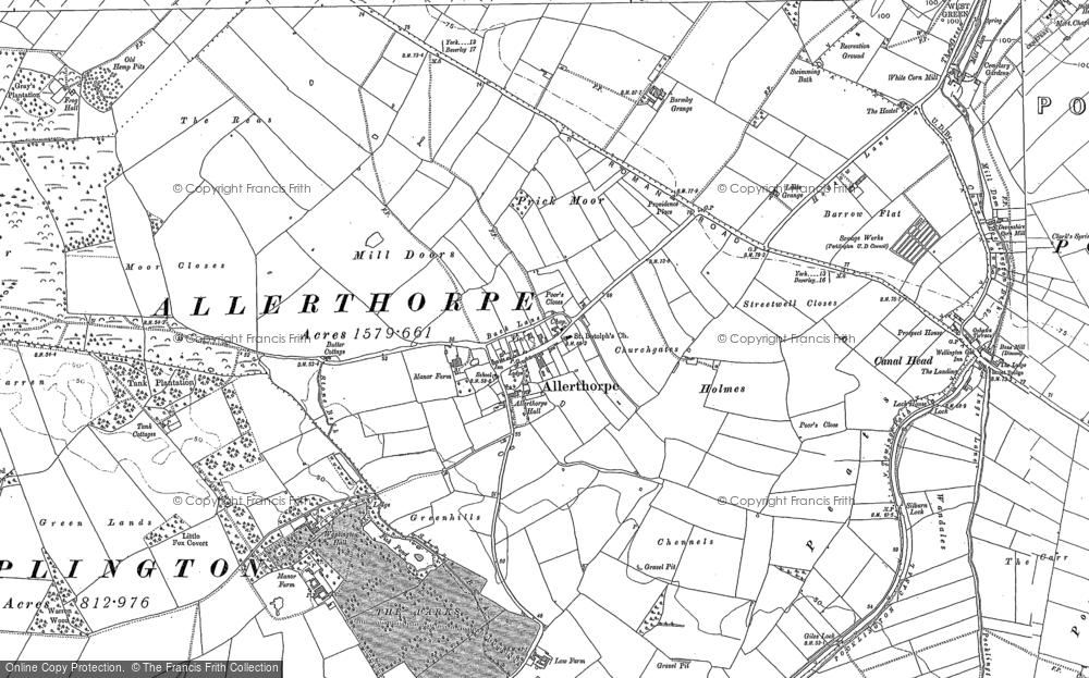 Old Map of Allerthorpe, 1890 in 1890