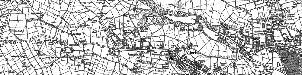 Old map of Allerton in 1906