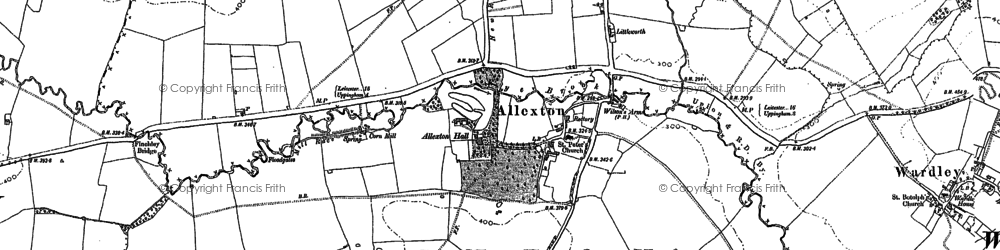 Old map of Allexton Lodge in 1902