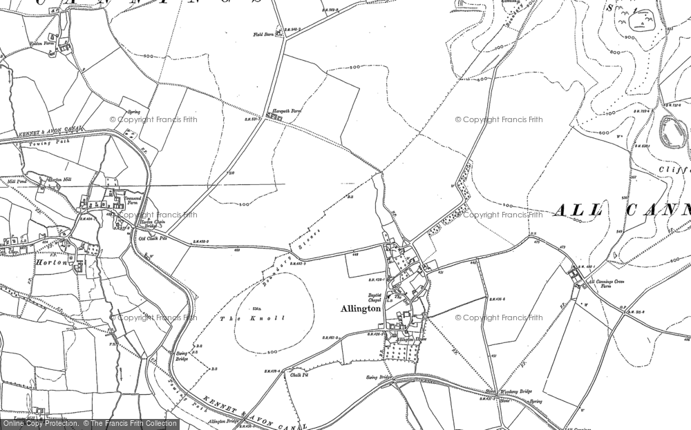 Old Map of Allington, 1899 in 1899