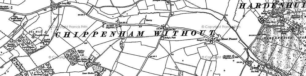 Old map of Sheldon Manor in 1899