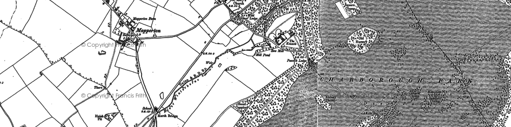 Old map of Almer in 1887