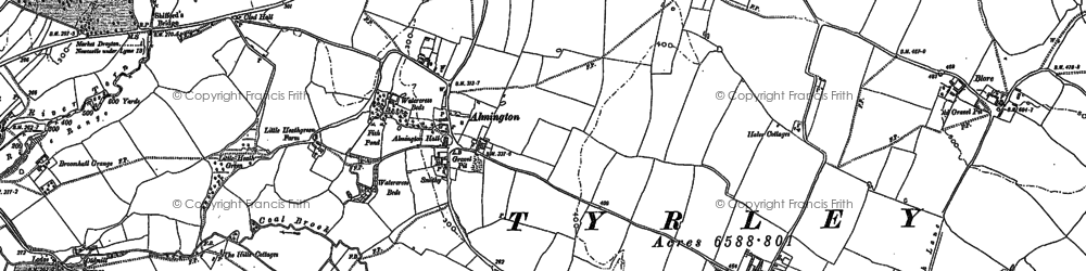 Old map of Almington in 1879