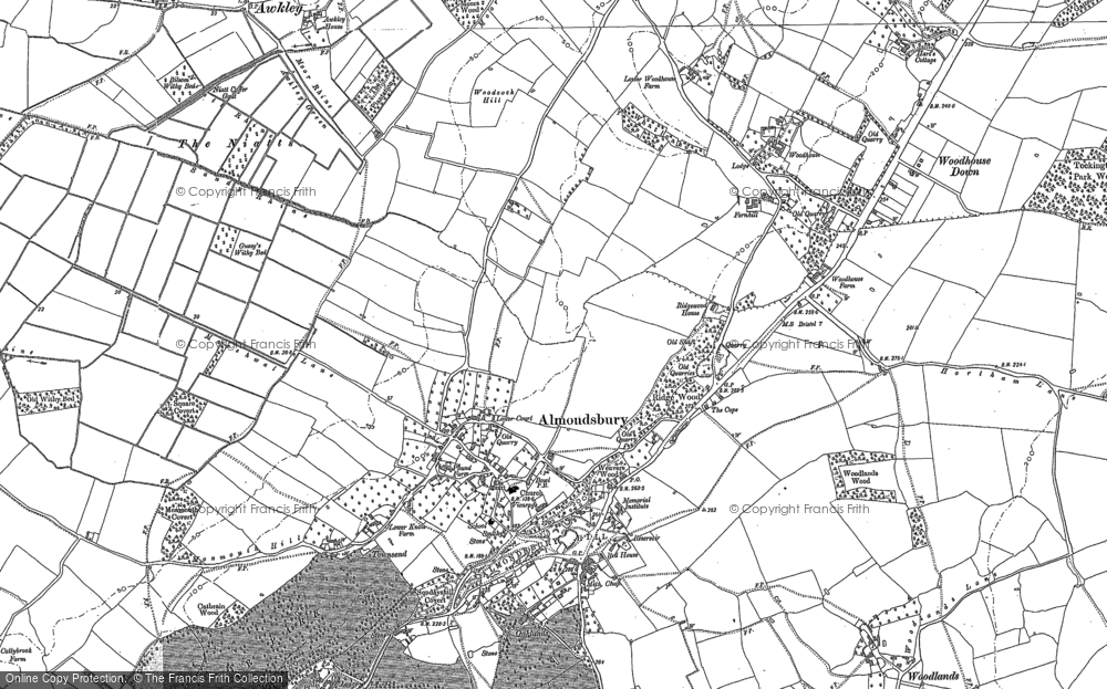 Old Map of Almondsbury, 1880 - 1901 in 1880