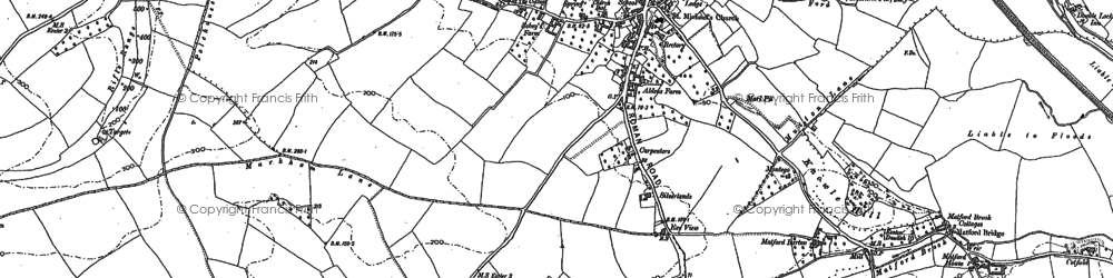 Old map of Alphington in 1888
