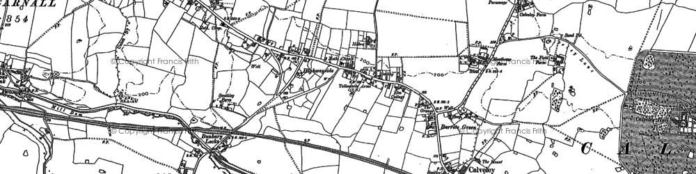 Old map of Barrets Green in 1897