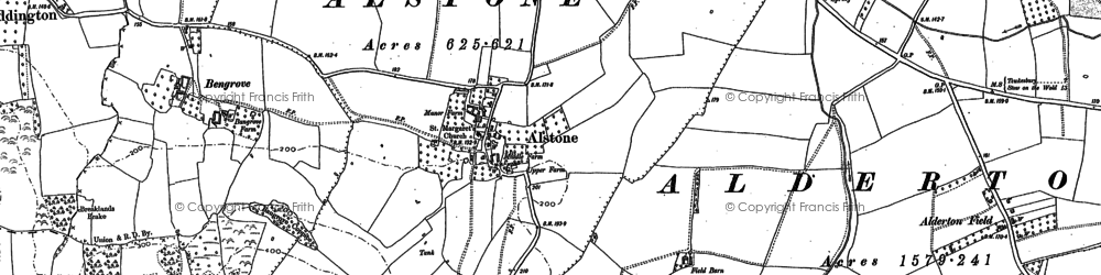 Old map of Alstone in 1883