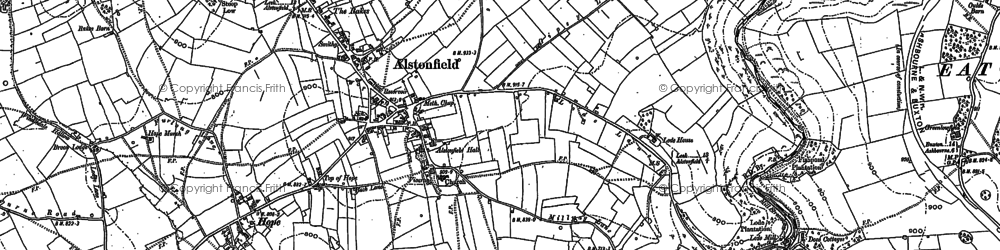 Old map of Hopedale in 1898