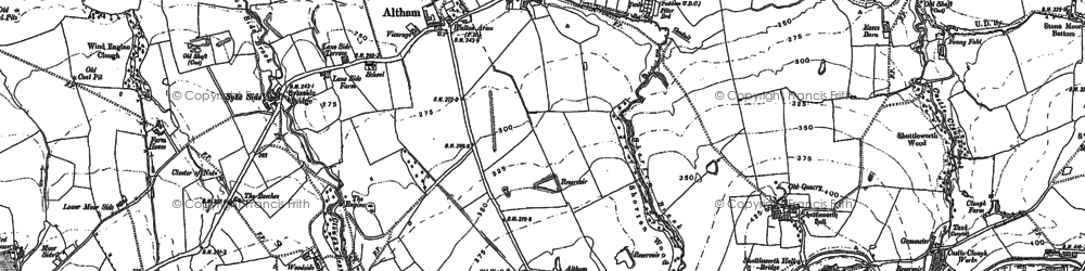 Old map of Altham in 1892