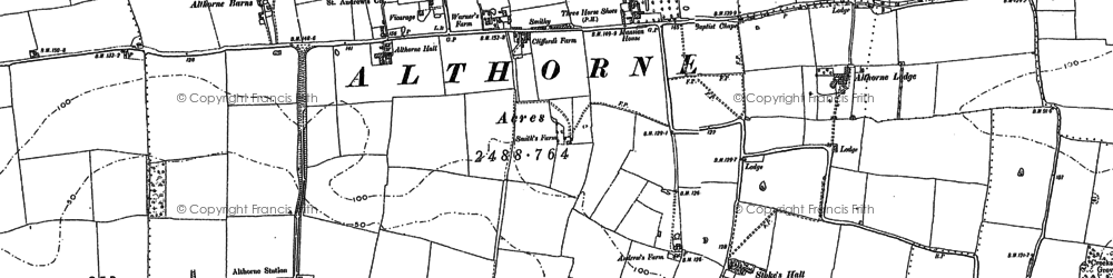 Old map of Althorne Lodge in 1895