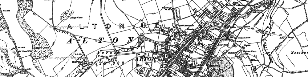 Old map of Alton in 1895
