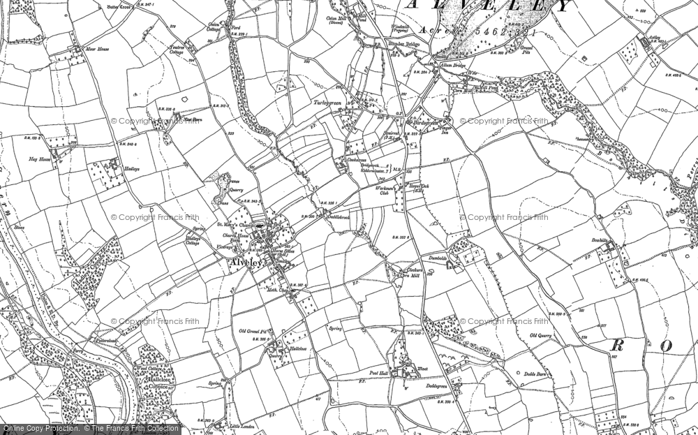 Old Map of Historic Map covering Birdsgreen in 1902