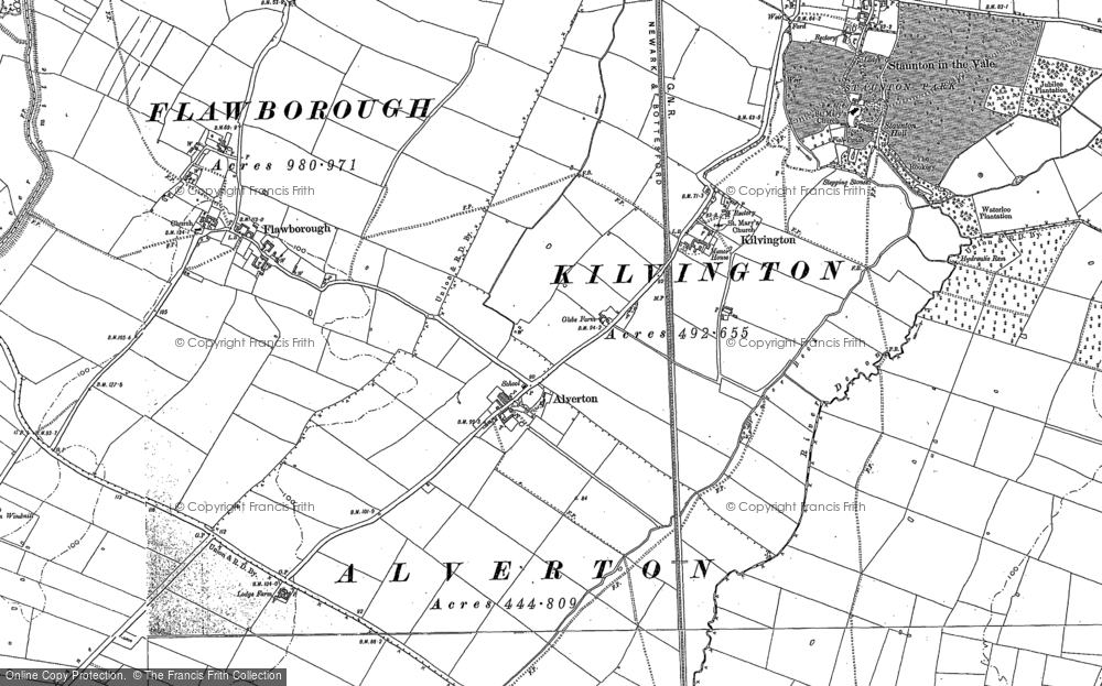 Old Map of Alverton, 1887 - 1902 in 1887