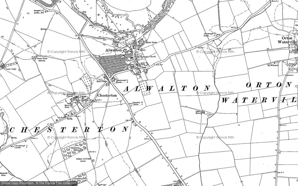 Old Map of Alwalton, 1887 - 1899 in 1887