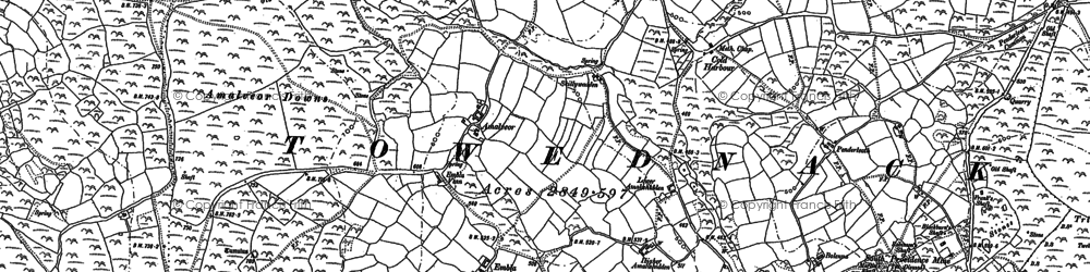 Old map of Trewey Common in 1877