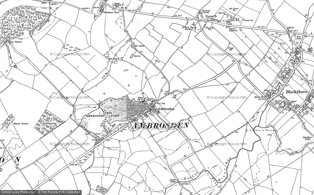 Old Map of Ambrosden, 1919 in 1919